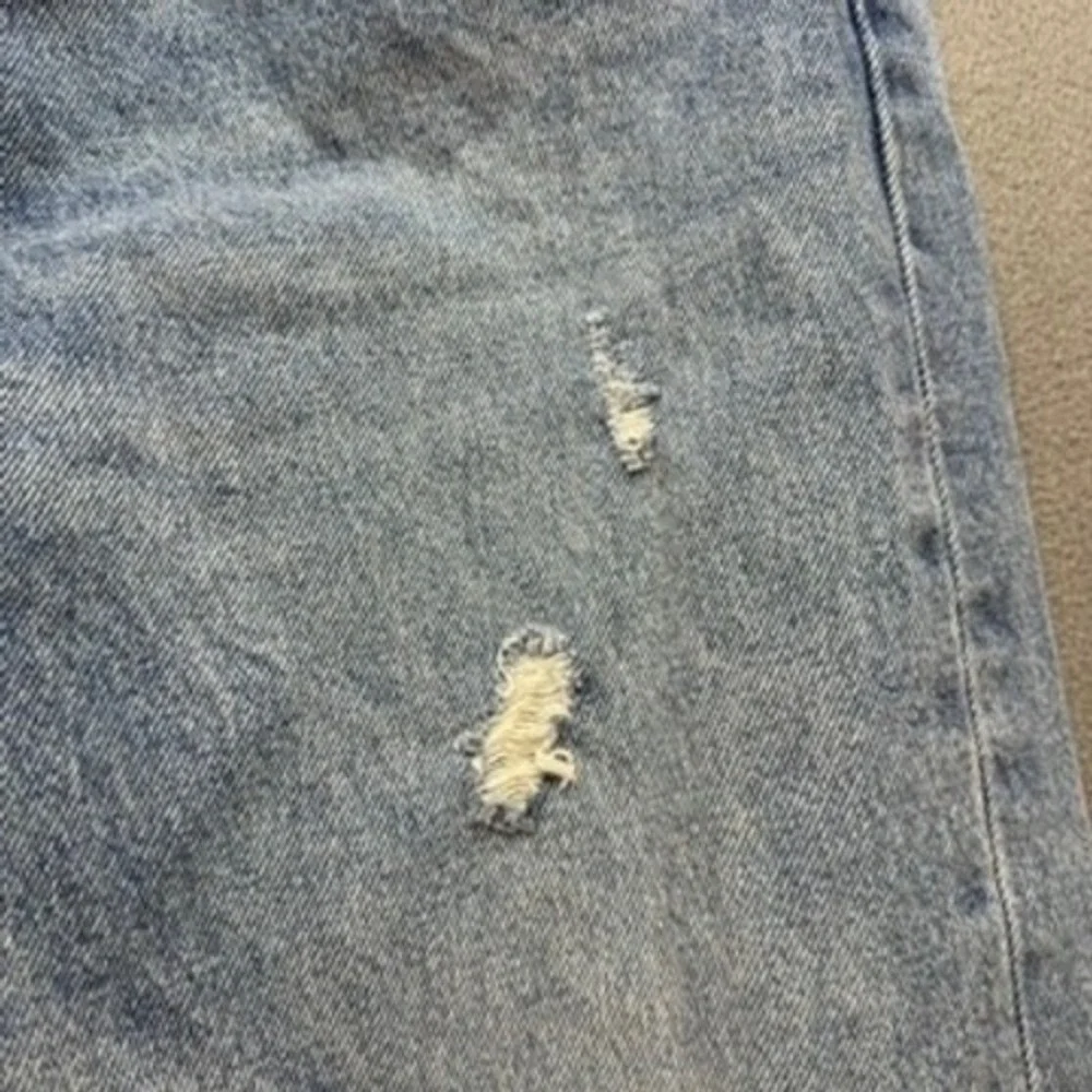 Levi's 505 C‎ Mens W31 Blue Straight Distressed Cut Off Raw Hem Vintage Rocker